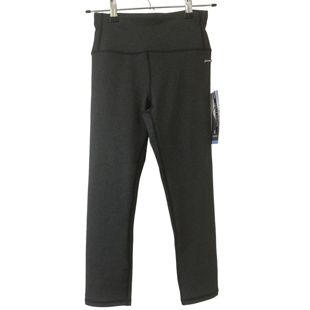 NWT Kyodan Access XS Gray Capri Leggings Yoga Pants Interior Waist Pocket